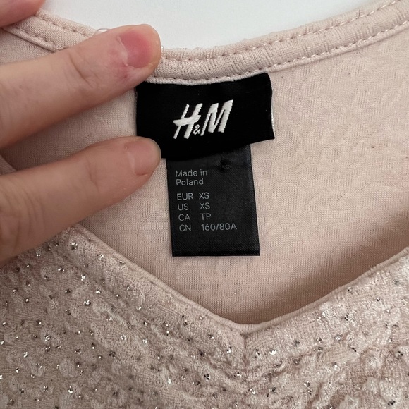 H&M dress beige sparkly size XS - Picture 3 of 5
